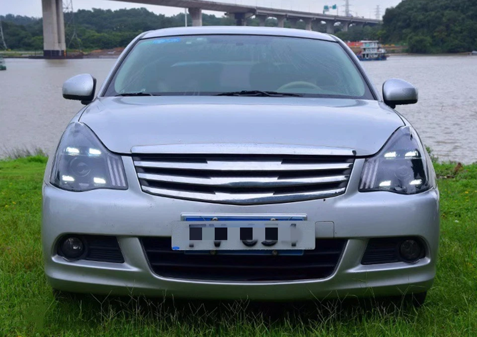 Conjunto de faróis de LED dianteiros externos de plástico ABS para Nissan Sentra 2006-2019 - Imagem 3 de 4