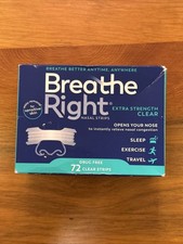 Breathe Right Extra Strength Nasal Strips - 72 Strips - Clear