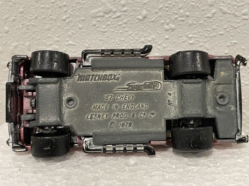 1979 Lesney Product Matchbox Superfast '57 Chevy Pink Car - Picture 5 of 5