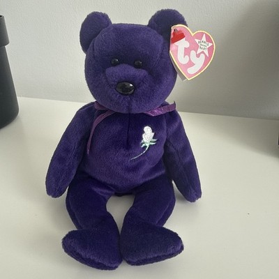 Prinzessin Diana Beanie Baby 1997 mit Etikett und Vitrine