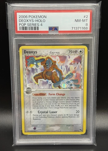 2006 DEOXYS Pokémon Card #2 2/17  Pop Series 4 Delta Species Holo PSA 8. SWIRLS!
