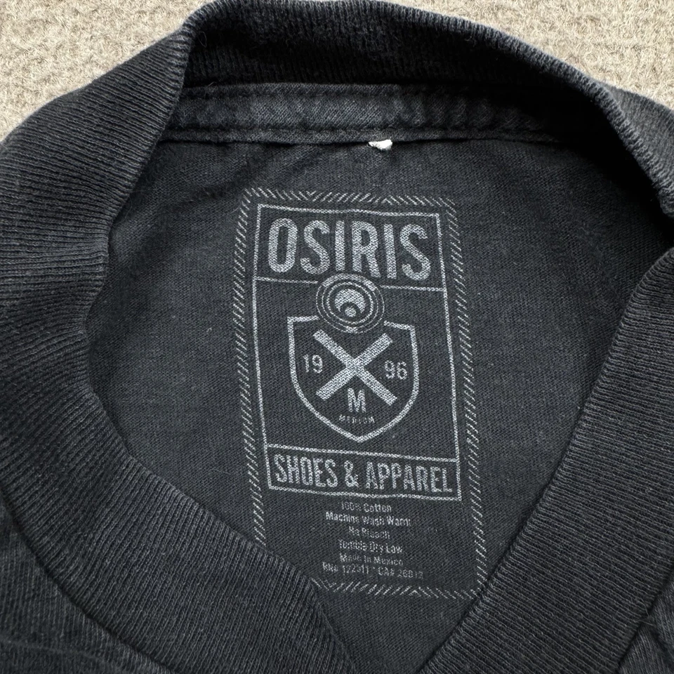 Osiris Men's Shirt Size M Black Short Sleeve Graphic Tee Skateboarding Skater - Image 2 of 4