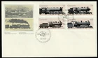 Canada #1071-1074, Canadian Locomotives, Official First Day Cover, FDC 1985