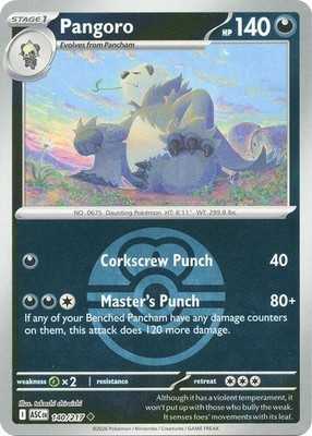 Pangoro (Love Ball) 140/217 Reverse Holo Pokemon ME: Ascended Heroes NM+