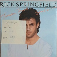 Rick Springfield Human Touch / Souls Vinyl Record 7" VG+/VG+ RICK 1