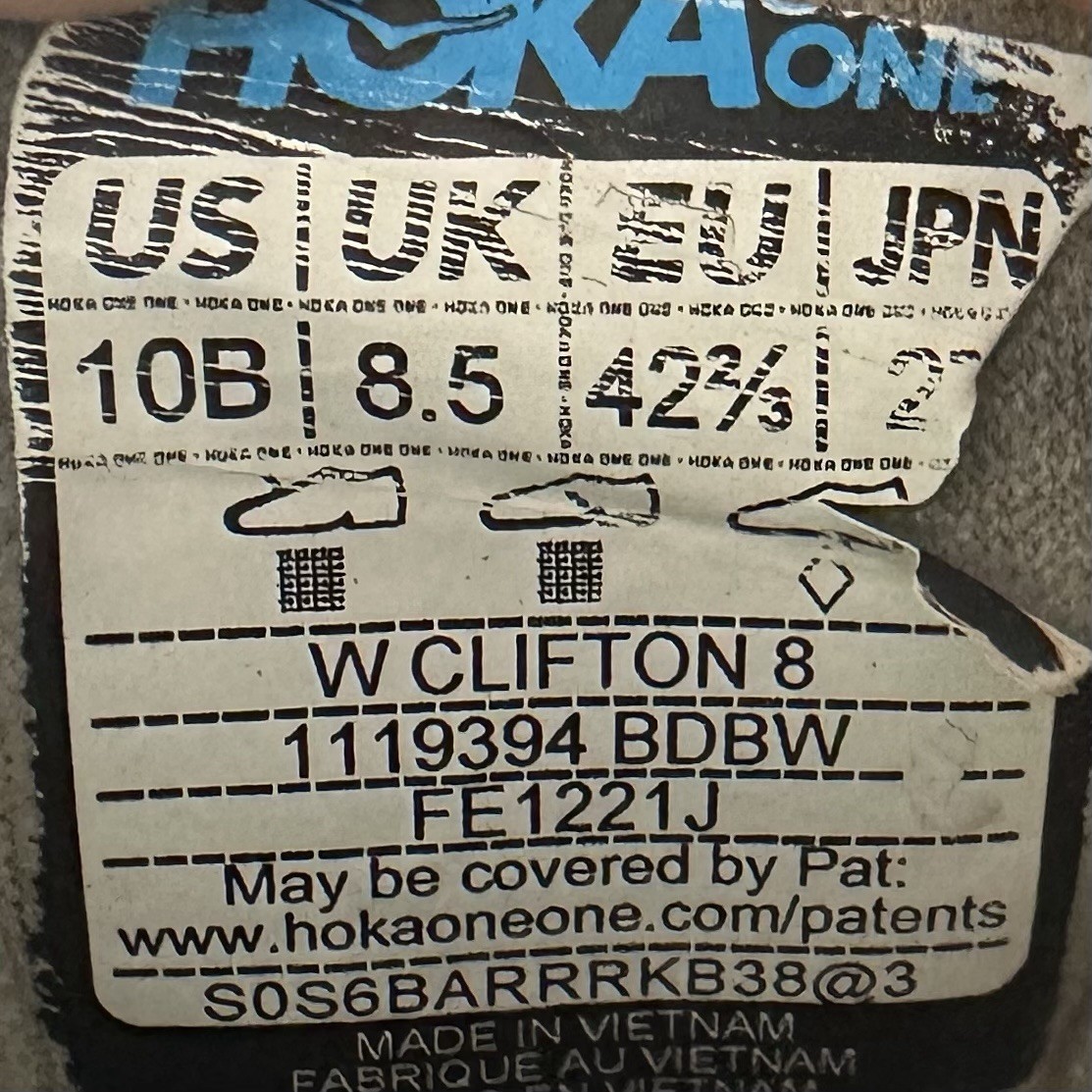 Hoka One One Clifton 8 Women's Size 10 B Athletic Running Shoes Sneakers thumbnail 10