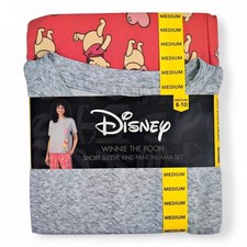 Disney Winnie the Pooh Women's Short Sleeve Pajama Set M