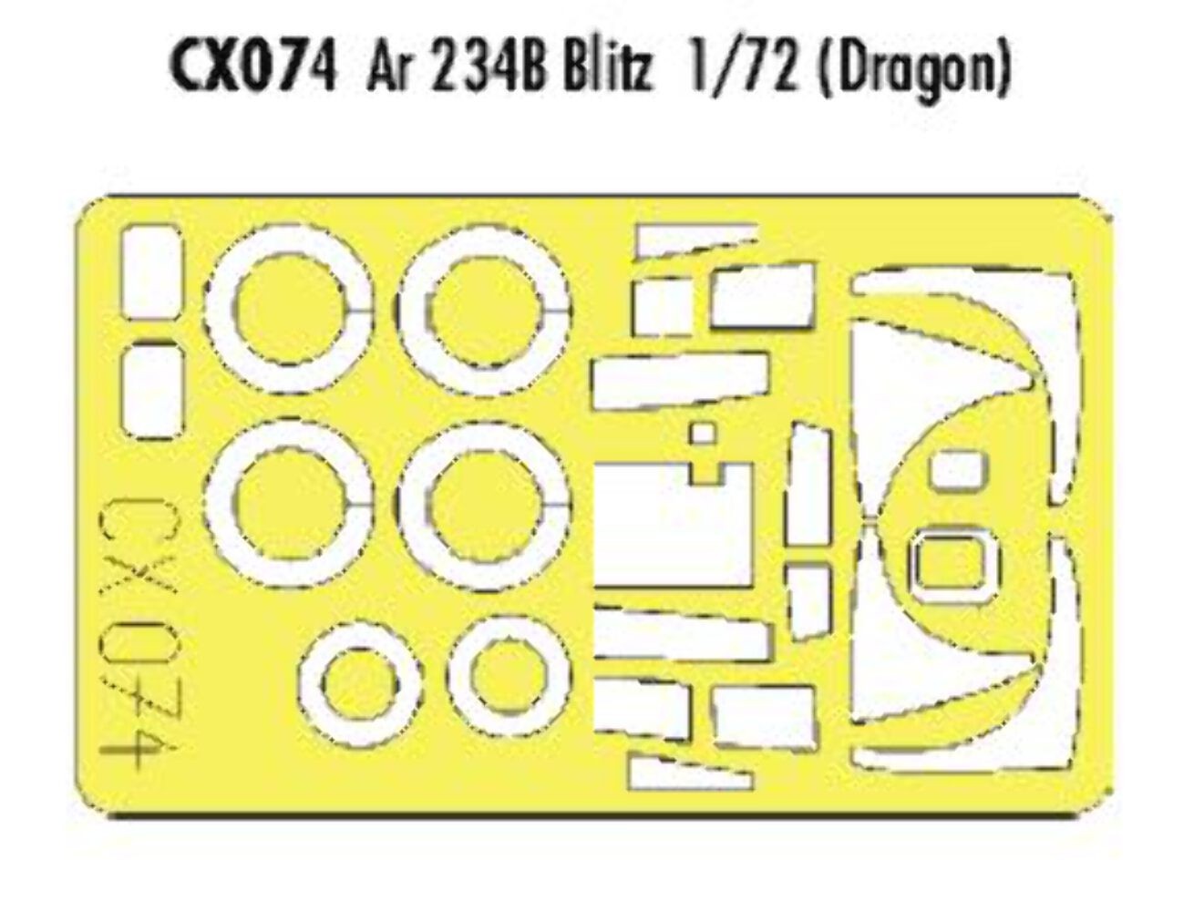 Eduard CX074 1:72 Arado Ar-234B 'Blitz' canopy frame and wheels etc