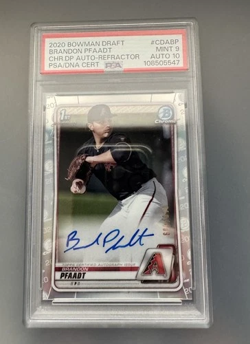 2020 Bowman Chrome 1st Brandon Pfaadt Refractor Auto PSA 9 CDA-BP