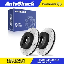 Front Drilled Slotted Brake Rotors for 2002-2007 Jeep Liberty 2.4L 3.7L V6