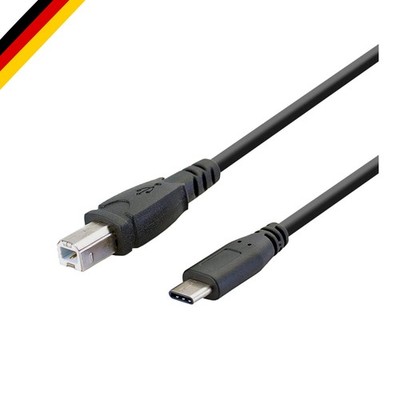 USB C Druckerkabel 1m für Scanner & Drucker Kompatibel mit MacBook, HP, Epson