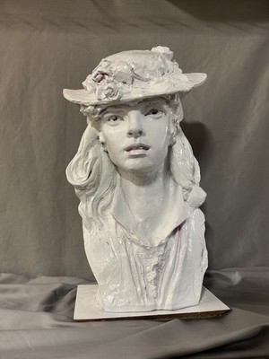 Austin Productions 1979 Inc Vintage Womah Bust Plaster 22'' T