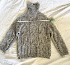 Zara Boy’s Size 6 Cable Knit Sweater Gray Cozy Warm
