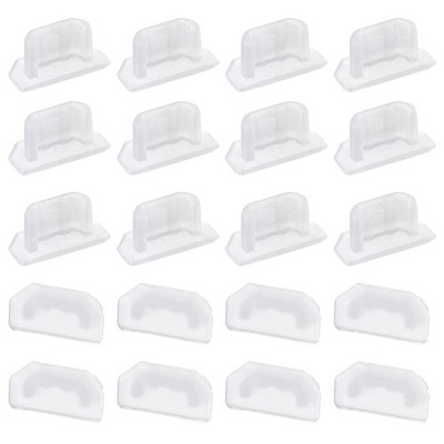 Silicone Micro USB Dust Protection Cap Clear Lid 20pcs