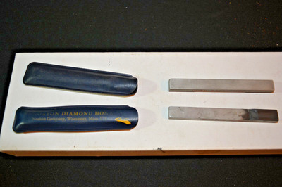 2 Norton Diamond Hone Sharpening Stone D400 Grit Pocket Size