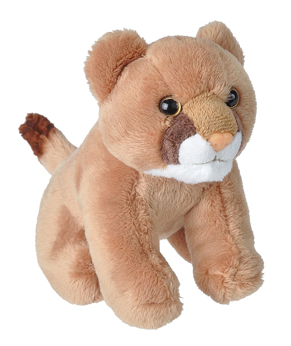 Pocketkins Eco Couguar peluche de 12 cm idéale pour les voyages