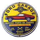 Vintage Ford Motors Sign - Garage Gas Pump Classic Automotive Porcelain Sign
