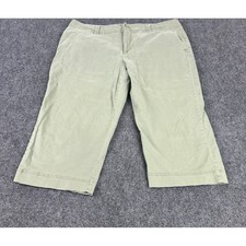 Faded Glory Womens Stretch Capri Pants Washed Green Size 18 Average FGL3B3144