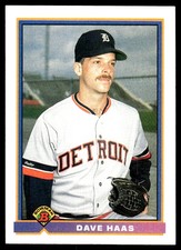 Dave Haas 1991 Bowman #151 Detroit Tigers MLB READ FREE SHIPPING AutographDen