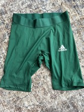 Adidas Green Men  s Techfit Compression Shorts - Size Medium