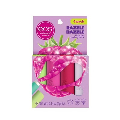 Eos Lip Balm Gift Set- Razzle Dazzle, Limited-Edition 0.14 Oz, 4-Pack