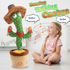 Dancing Cactus Talking Plush Toy 120 Songs USB Rechargeable Voice Repeat