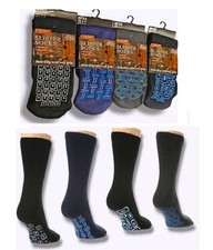 3,6 Mens Slipper Socks Non Slip Thermal Gripper Lounge Winter Warm 6-11