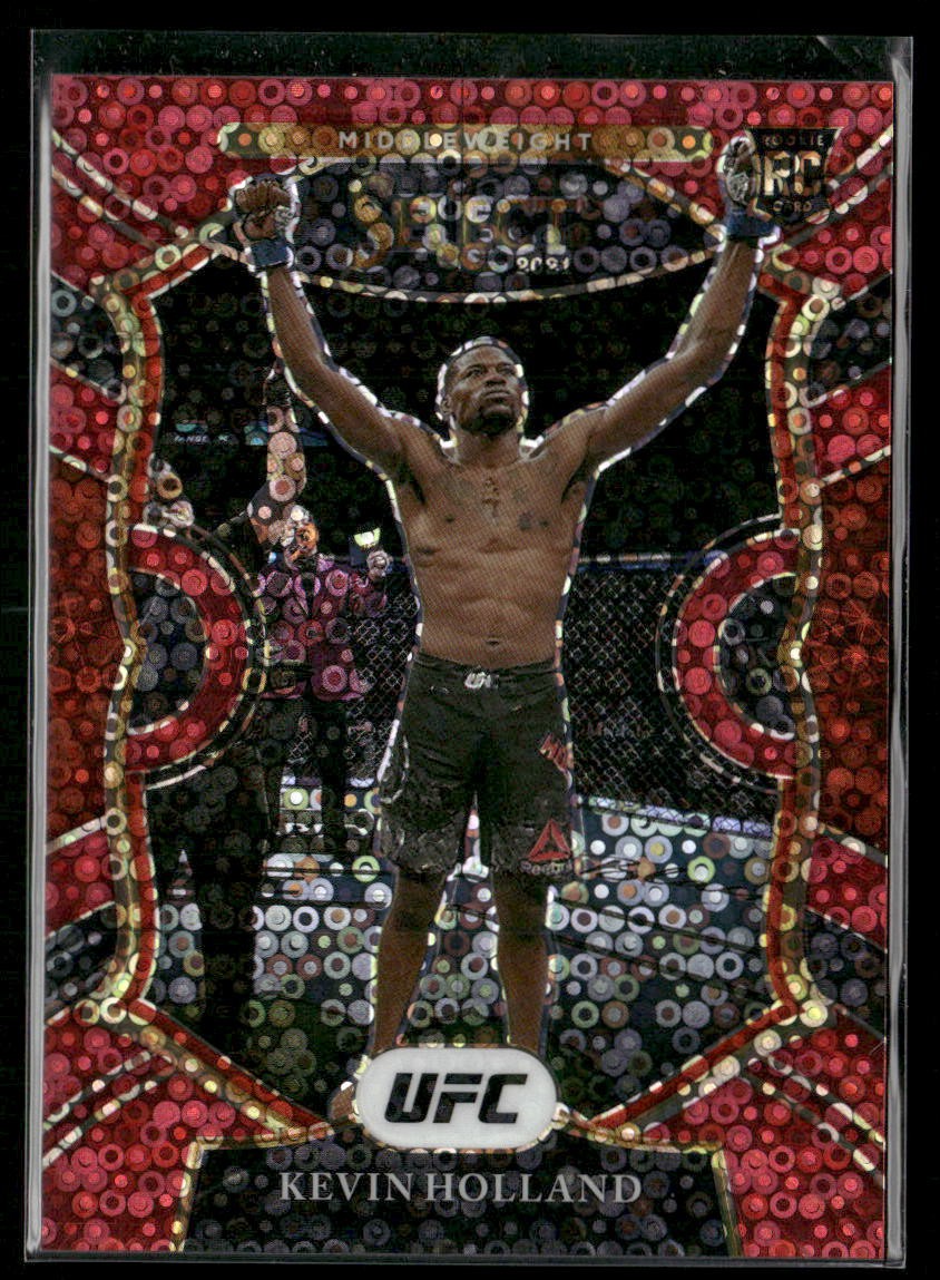 2021 Panini Select UFC #37 Kevin Holland Red Disco Prizms /199