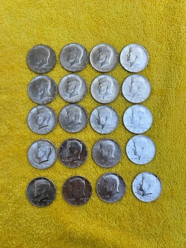 1 Tube of 20 1964 UNC Kennedy Half Dollars 90% Silver
