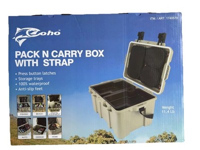 New Coho Pack and Carry Box with Strap - Gray & Beige Brand New in Box IP67