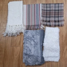 Lot Of 5 Women's Vintage Scarves Cejon Cashmink Charlotte Russe READ