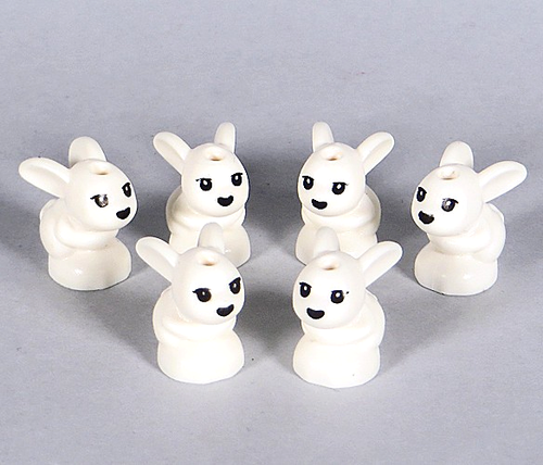 LEGO Friends Animals - 6 White Baby Bunny Rabbits (NEW) | eBay UK