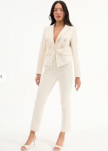 2025 NEW AUTHENTIC VERONICA BEARD Diego Dickey Jacket in Ecru $698 - Picture 3 of 13