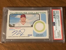 2020 Topps Heritage Mike Trout Auto /25 Patch SUPER RARE PSA 10
