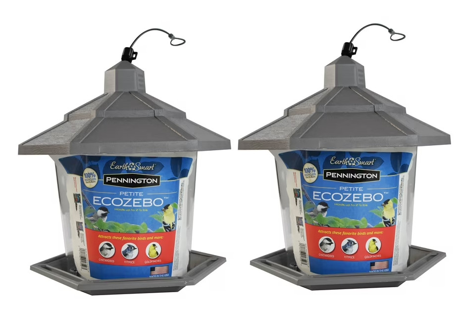 Pennington Earth Smart, Gray Plastic, Hopper Wild Bird Feede