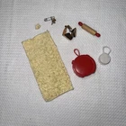 1960s Vintage Barbie Doll Accessories LOT CLAMSHELL BAGS ROLLING PIN BELT ….