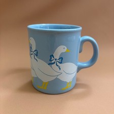 Vintage Blue Goose Ceramic Coffee Mug White G...