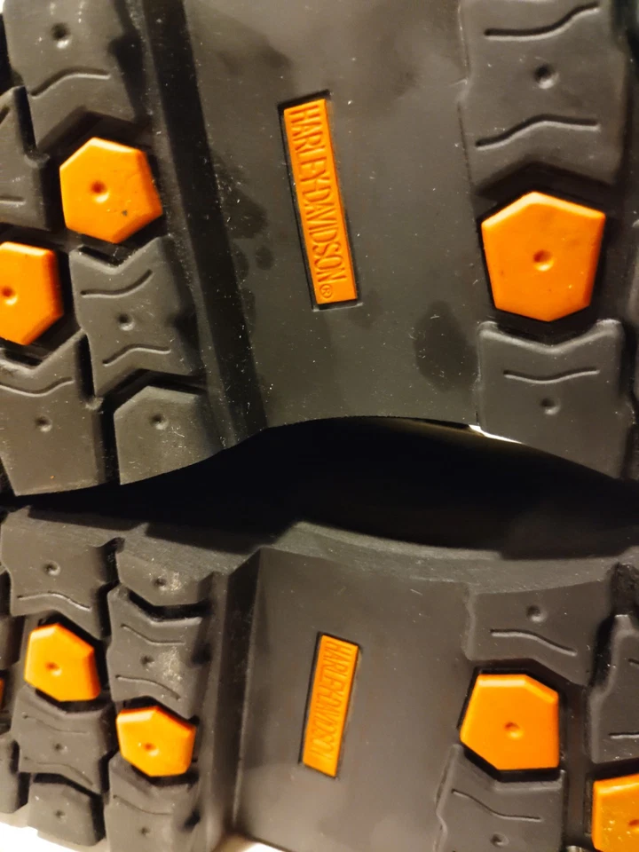 NEW HARLEY-DAVIDSON Men's 8.5 M Electron Black Leather Motorcycle Boots D96017 - Image 3 of 4