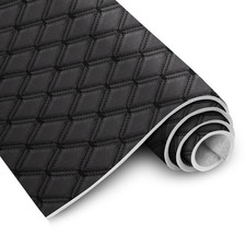 1 Yard Vinyl Faux Leather Quilted Fabric Foam Backed,63" Wide DIY Upholstery ...