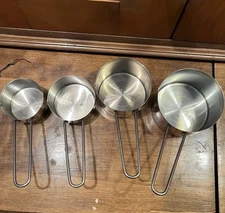 Set Of 4 Stainless Steel Measuring Cups