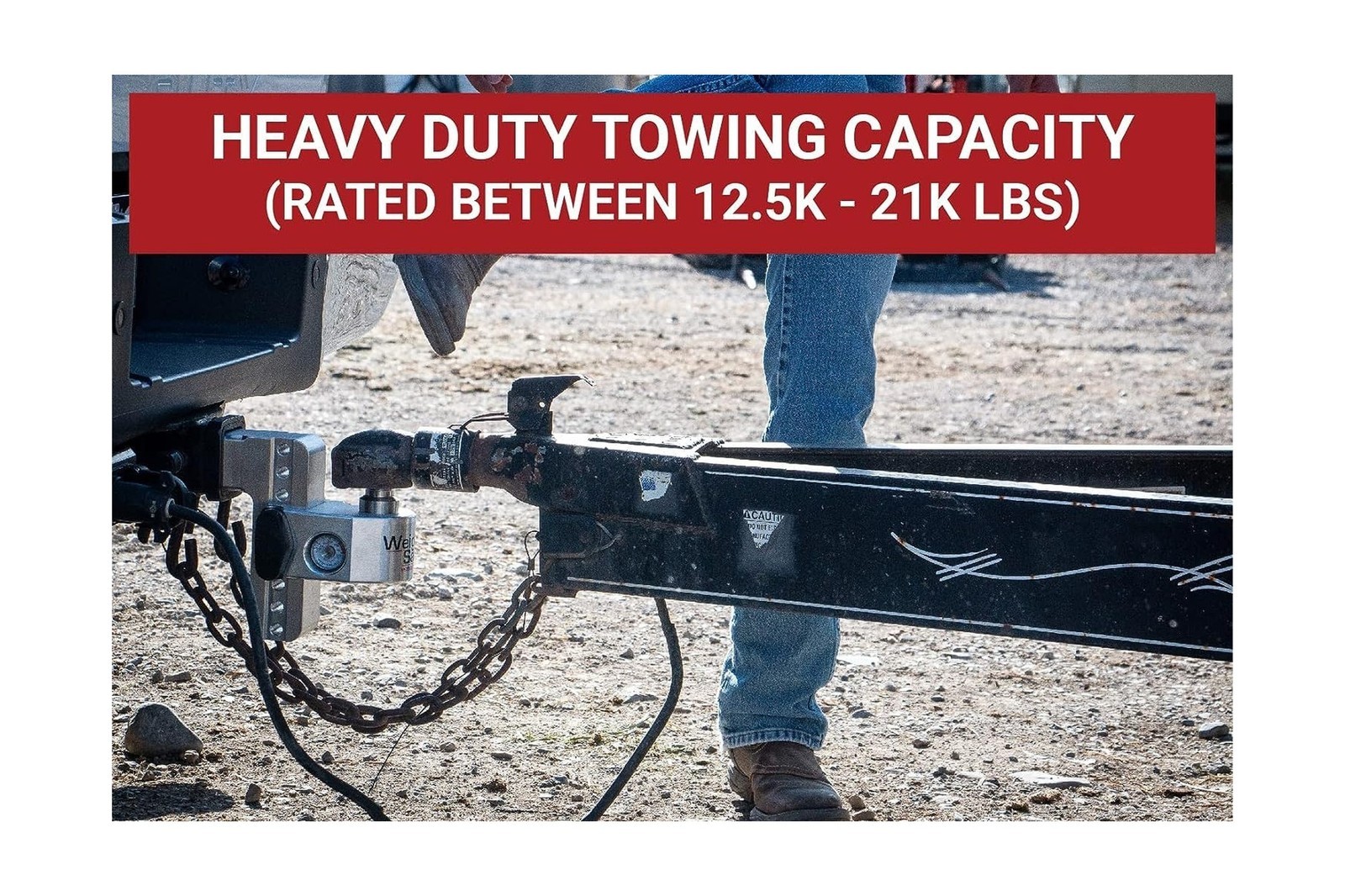 Weigh Safe Adjustable Trailer Hitch Ball Mount - 8" Drop Hitch for 2.5" Recei...