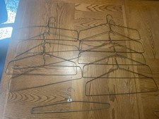 Lot of 11 Heavy Duty Quilt Wire Hangers Blanket Vintage