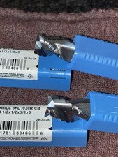 Lot of 2 Kyocera SGS 33406 S-Carb 1/2" Carbide End Mills 3FL .030 Radius