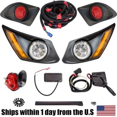 Set For Yamaha Drive2 ( 12V ) Golf Cart LED Headlight Taillight Light Kit 2017+