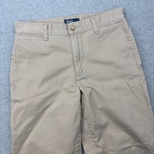 Polo Ralph Lauren Boys Chino Pants Size 10 Beige Vintage Wide Leg Preppy