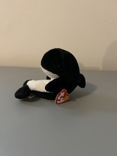 TY Beanie Baby - WAVES the Whale 7 inch 