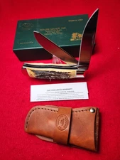 Moore Maker Matador Texas 6206 LL Liner Lock Large Trapper Knife Stag #42