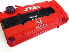 Purple Engine Dress Up Kit Carbon Fiber B16 B18 Valve Cover Washer Seal Nut Kit