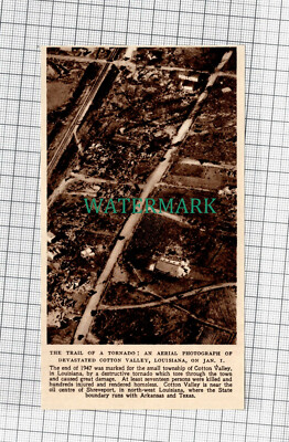 C994) Cotton Valley Louisiana Tornado Damage - 1948 Cutting