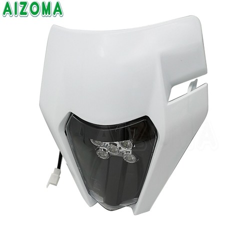 Faro LED E-mark carenado 12V motocicleta suciedad bicicleta enduro blanco - Imagen 6 de 12